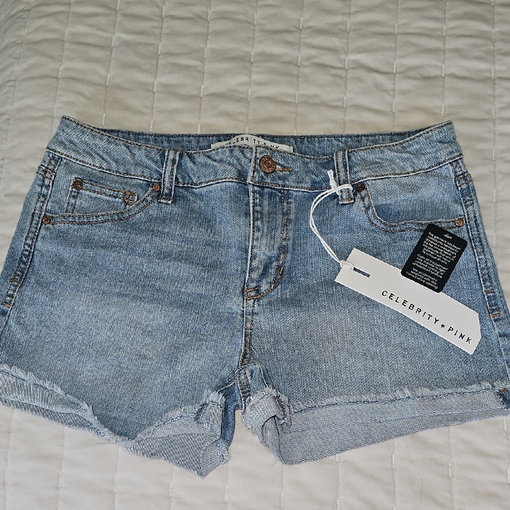 Celebrity Pink Light Blue Jean Shorts